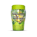 A green plastic jar of Kandamkulathy Thengin Pookkuladi Rasayanam, featuring a bright lime green lid and a label with illustrations of coconuts and palm leaves, set against a plain white background.